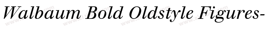 Walbaum Bold Oldstyle Figures字体转换